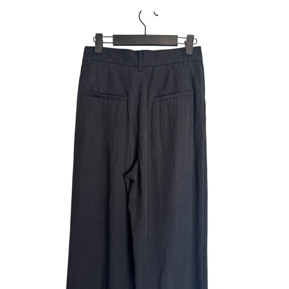 Zara XS Black Wide-Leg Pants Lyocell & Polyester Blend - Picture 7 of 16